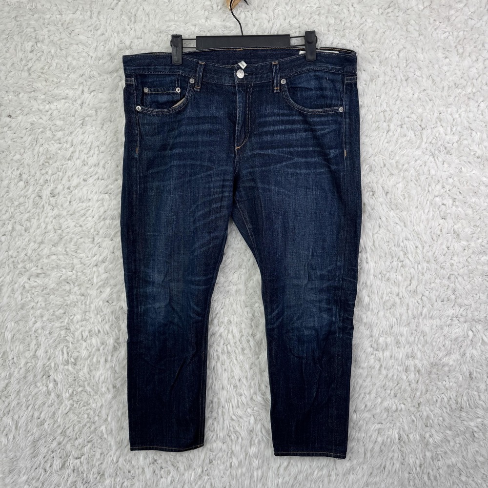 Rag & Bone Jeans Womens Size 30 Blue Boyfriend Relaxed Dark Wash Cropped Denim